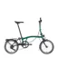 Brompton P-Line Urban With Rack Mid Bar Folding Bike 2023 Emerald Laquer